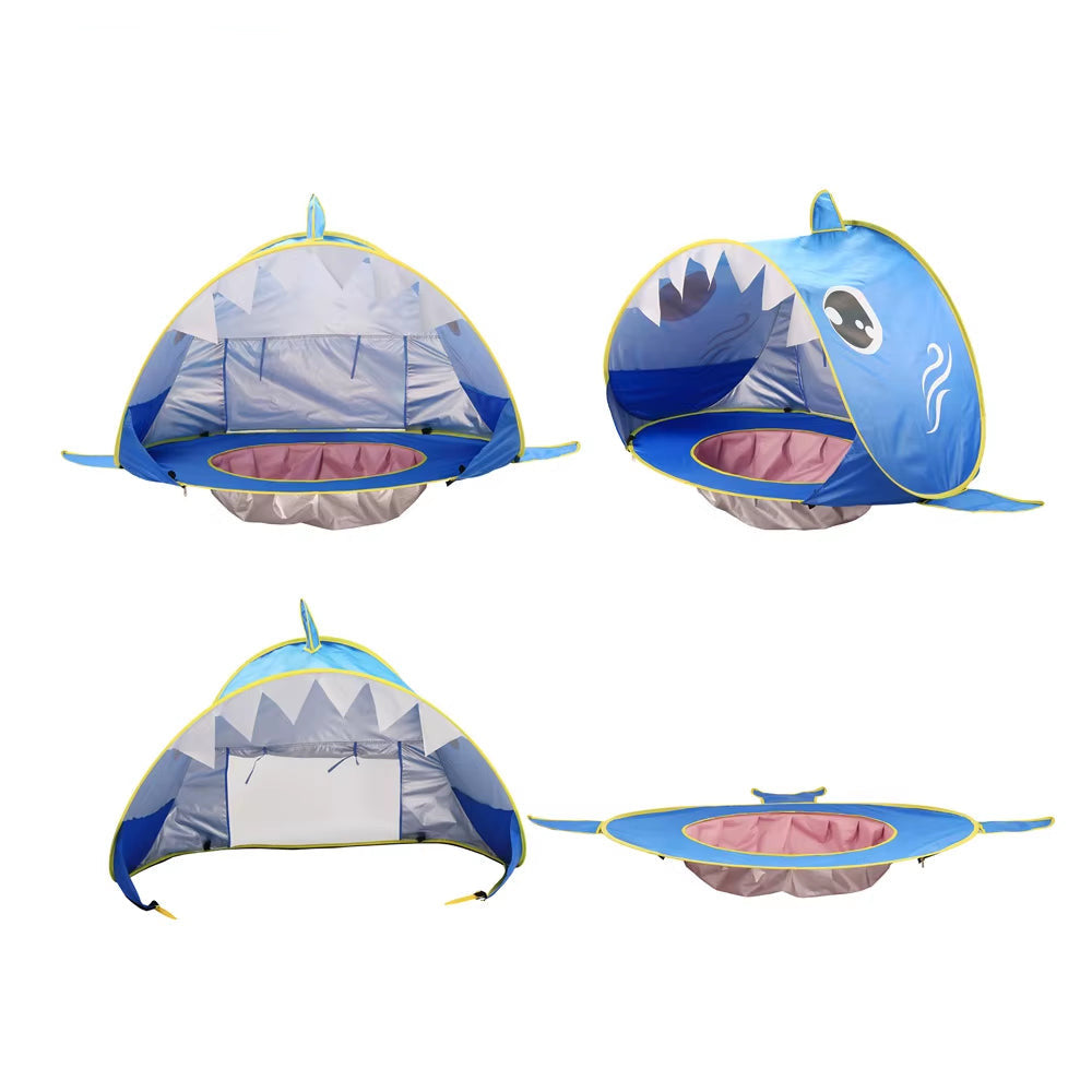 2 in 1 UPF 50+ Baby Beach Tent Waterproof Sun Shelter Uv-Protecting Sunshelter with Pool Kid Outdoor Sunshade Beach Sunshelter