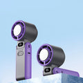 Portable Air Cooling Turbo Fan 3600Mah 100 Wind Speeds Adjustable Outdoor Foldable Student Handheld Fan with Lanyard