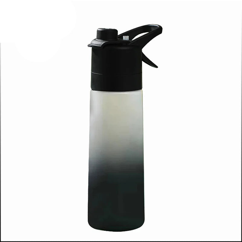 1-4PCS Large Capacity Spray Water Bottle with Straw Gradient Frosted Portable Outdoor Sports Travel Mist Sprayer Reusable Cup