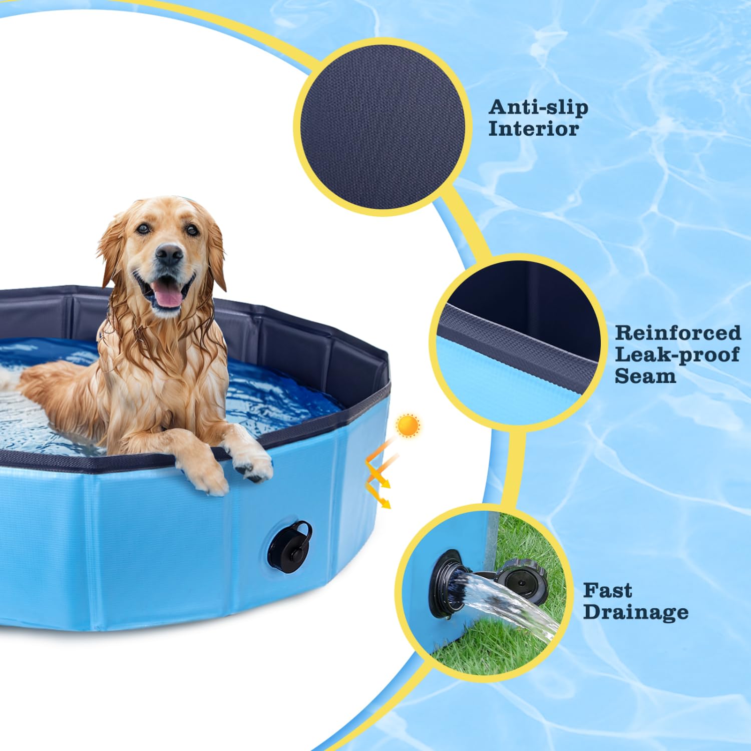 Piscina Plegable para Perros