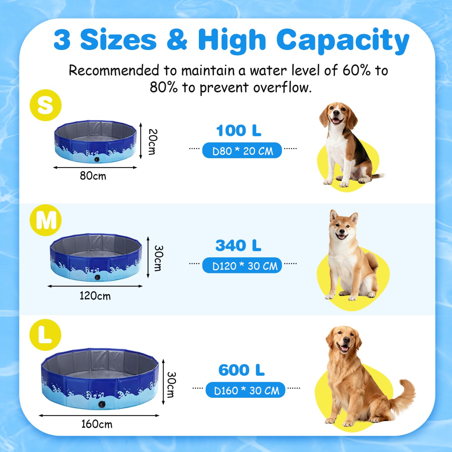Piscina Plegable para Perros