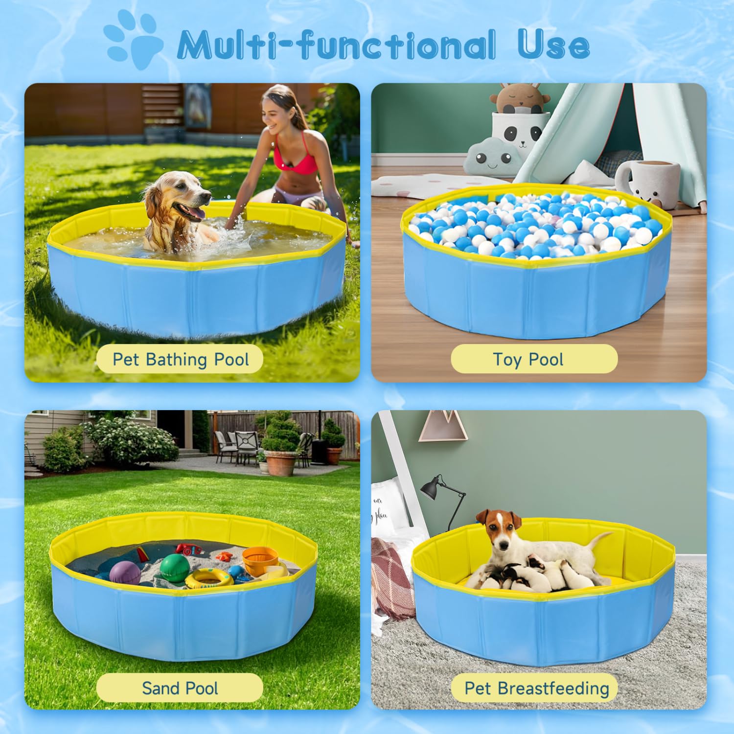 Piscina Plegable para Perros