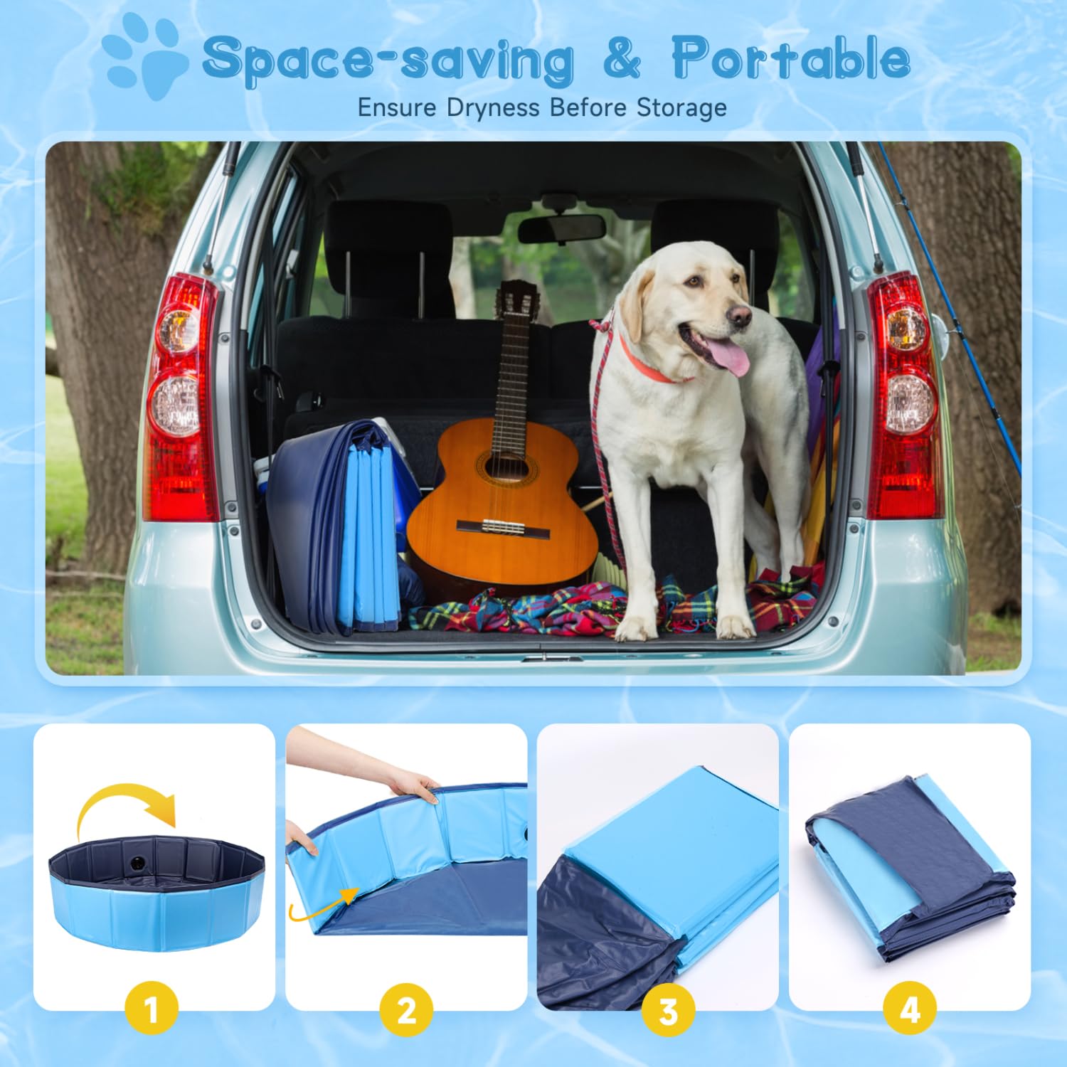 Piscina Plegable para Perros