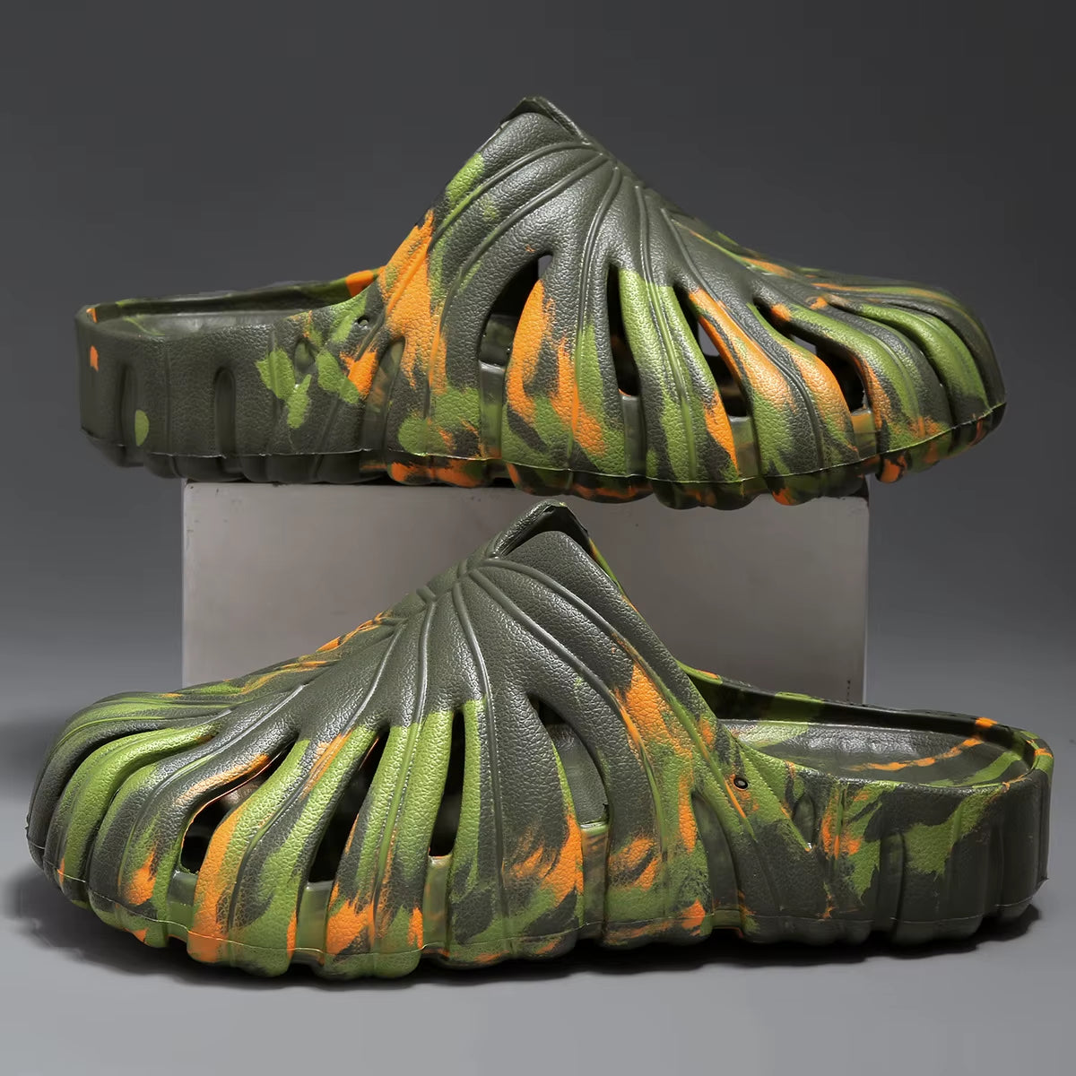 Male Slipper Platform Cloud Monstera Funny Leaf Home Soft Slides Sandals Outdoor Summer Ladies House Shoe Flat Men Female Beach