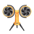 8000Mah Camping Fan Outdoor Rechargeable Cooling Fan Automatic Rotation Portable Fan with Led Light Charging All in One