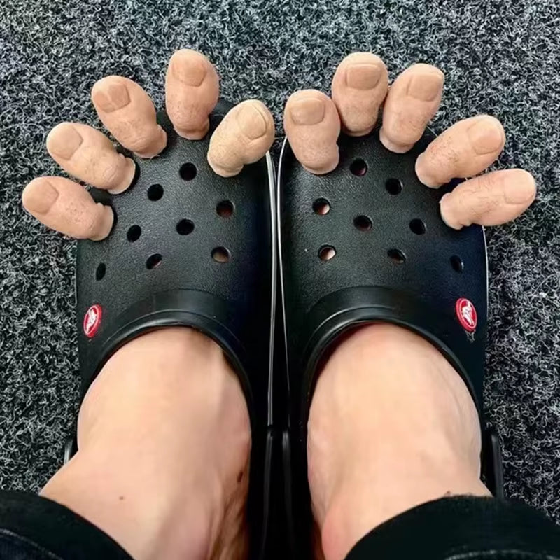 1Pc Simulation Toe Shoe Decoration for Slippers Beach Shoes DIY Shoe Accessories Creative Cute Funny Removable