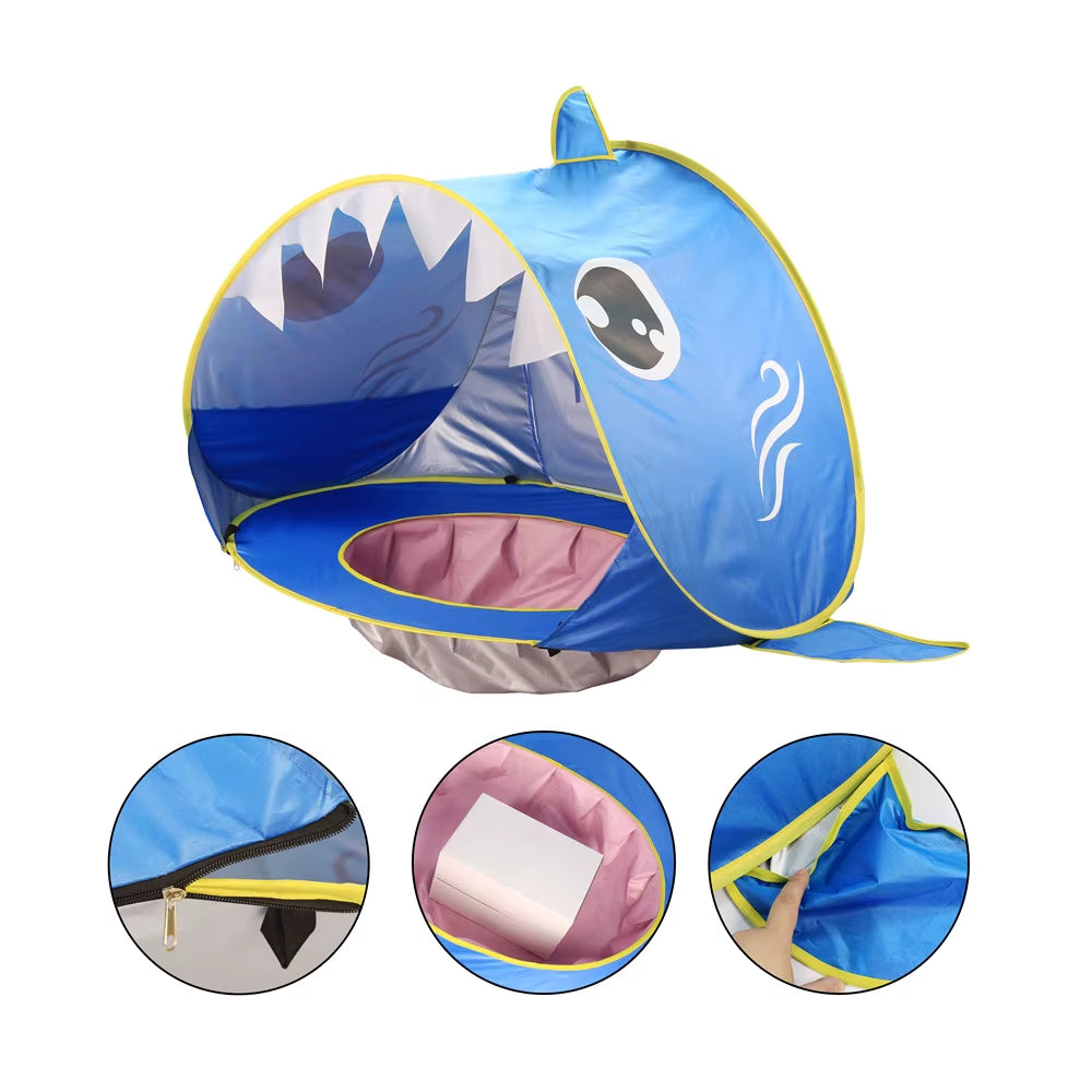 2 in 1 UPF 50+ Baby Beach Tent Waterproof Sun Shelter Uv-Protecting Sunshelter with Pool Kid Outdoor Sunshade Beach Sunshelter