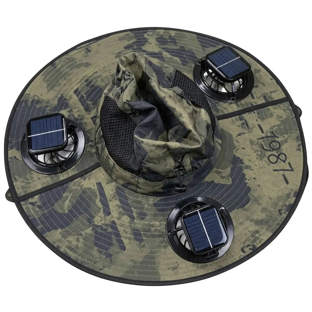 2026 New Three Solar Fan Outdoor Cooling Fan Hat — Sun Protection Hat with Solar Fan,Three-Power Rechargeable Fan,Outdoor Water-Resistant Fan Hat,Ideal for Sporting Events,Unisex Design Tiktokshopspringglowup