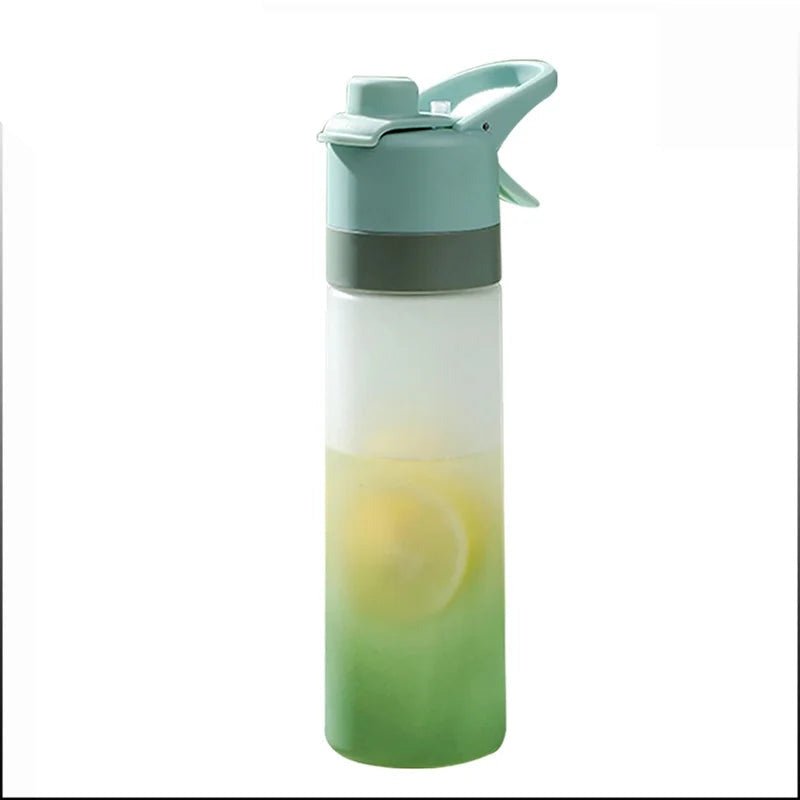 1-4PCS Large Capacity Spray Water Bottle with Straw Gradient Frosted Portable Outdoor Sports Travel Mist Sprayer Reusable Cup